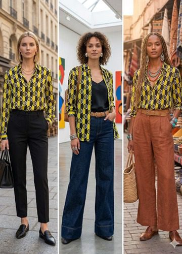 The Chartreuse Illusion Collared Shirt - Image 3